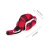Kapelusz odzieżowy dla psów zimowe psy beret wiatroodporne kostiumy świąteczne Casual Cap ciepło (czarny czerwony)