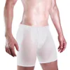 Mutande sexy trasparenti boxer da uomo intimo in rete comodi boxer slip elasticizzati boxer traspiranti camicie da notte per il sesso YQ240214