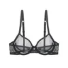 Sutiãs Mulheres Sutiã Lace Brassiere Unpadded Transparente Sexy Lingerie Plus Size Malha Feminina Roupa Interior BH Tops A B C D DD E Cup