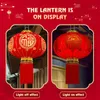 2PC Red Lantern Chińskie Dekoracja Tradycyjny wiosenny festiwal fu Lantern wisiorek do drzwi werandy wystrój domu 240127