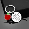 Anahtarlık 3x/Set Keychain Öğretmen Hediyesi Kadınlar İçin Teşekkürler Apple Tea 97QE