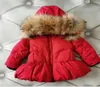 ファッションガールボーイジャケットパーカーコートと女の子のためのフードと温かい厚いジャケットキッズフード付きリアル100ファーファーウィンターコート1826252