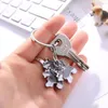 Keychains Charm And Fashion Schnauzer Pendant Keychain Ladies Men Personality Metal Alloy Small Pet Dog Jewelry Making Gifts