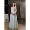 Party Dresses Silvery Long Sleeves Evening Women Sequin Beading Shiny Blingbling Homecoming Dress Exquisite Elegant Host Gown