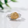 Bagues de cluster Belle bague d'escargot en cristal complet Charms Bijoux de mariage Or Argent Couleur Brillant Bling Micro Pave CZ Strass