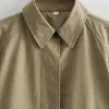 Taop Za Prodotto per l'inizio della primavera Moda donna e casual Cappotto versatile con colletto ribaltabile, giacca a vento 240127