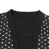 Jitonglian moda bluzka bluzka plus size letnia kropka kwiatowy nadruk krótkie rękawowe kolorowe Tunik T TOPS 6xl 7xl W134 240202