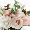 Wedding Flowers Bouquet Bridal Bouquets Artificial Silk Peony Bridesmaids Bride Buque De Noiva