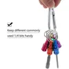 Keychains 7Pcs 1/4 Inch Hex Shank Keychain Drill Screwdriver Bit Holder Aluminum Alloy Key Ring Quick Release Screw