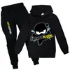 Kläder set ninja pojkar sätter vår höst mode hoodies trackduit kidz huva t-shirt kostym barn flicka tröja