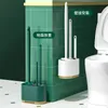 3in1 väggmonterad toalettborste och hållare set med longhandle ren utan döda hörn badrumsprodukter 240118