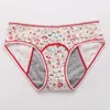 Culottes pour femmes respirant coton menstruel pour femmes confortables filles sous-vêtements menstruels slips étanches physiologiques avec large