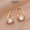 Anziw 1.0ct 6.5mm VVS1 boucles d'oreilles torsadées pour femmes 925 en argent Sterling fête Solitaire boucles d'oreilles bijoux à la mode 240131