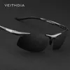 Veithdia Solglasögon Aluminium Men Polariserade UV400 -lins Rektangel Rimless Driving Fishing Sun Glasses Sports Eyewear For Male 6535 240124