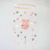 1 PC Baby Crib Mobile Rattle Windchime Wool Balls Beads Bed Bell Wind Chime Nursing Kids Room Hanging Decor 240129