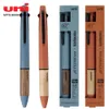 Japan Uni JetStream Multi-Function Pen 4 Ballpoint Pen 1 Mechanical Pencil Limited Wood Handle Multi-Color Pen Stationery 240119