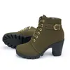 Spring Winter Women Pumps Boots High Quality Laceup European Ladies Shoes PU High Heels Boots Fast Delivery y240129