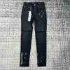 Jeans pour hommes Jeans violets Hommes Designer Antiaging Slim Fit Jeans décontractés Pu2023900 Taille 30-32-34-36
