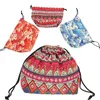 Dinnerware 3 Pcs Drawstring Lunch Pouch Bento Bag Holder Japanese Style Lunchbox Storage Bags Convenience Portable