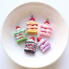 Charms 10pcs Minni Strawberry Cake Charm 3D Multi-layer Pendant Resin Food DIY Jewelry Making For Earring Necklace Handmade Craft