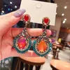 Boucles d'oreilles en peluche EVACANDIS Crystal Chardrop Handmade Gold Drop pour femmes Zircon S925 STERLING Silver Needle Designer {Catégorie}