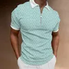 Polo's voor heren T-shirts voor heren Korte mouwen Polo 3D all-over print overhemd Geometrische patronen Zomerkleding Straat Vrije tijd Tops 2024