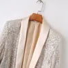 TAOP ZA早春製品レディースファッションとカジュアル用途のスパンコール装飾スーツコート240127