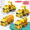 Diecast Model Cars Childrens Return Car Toy Car Cartoon Engineering Car Cement Mixing Truck Excavator Car Model Boy