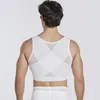 Men Gynecomastia Shaper Vest Slimming Chest Control Boobs Shapewear Corrector with Zipper Short Compression Shirt Corset Tops 240129