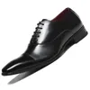 Chaussures habillées de haute qualité hommes en cuir mode mariage confortable formel livraison directe 663