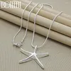 Pendants DOTEFFIL 925 Sterling Silver Fashion Star Fish Pendant Necklace 18 Inches Snake Chain For Women Jewelry Christmas Gift