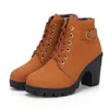 Spring Winter Women Pumps Boots High Quality Laceup European Ladies Shoes PU High Heels Boots Fast Delivery y240129