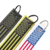 Schlüsselanhänger 1 stück lange rechteckige amerikanische flagge sterne und streifen stickerei tuch schlüsselanhänger patriotisches abzeichen diy rucksack geldbörse baumeln schmuck