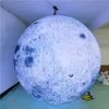 6 mD (20 pieds) avec ventilateur en gros suspendus gonflables llluminés planète ballon gonflable lune avec bande LED et ventilateur pour la décoration de scène de plafond de Nigthclub