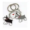Keychains Charm And Fashion Schnauzer Pendant Keychain Ladies Men Personality Metal Alloy Small Pet Dog Jewelry Making Gifts