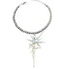 Girocollo Collana di perle di spine Collane di perline eleganti Gioielli per feste Materiale ABS Regalo per le donne Goccia