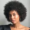 Vente en gros courte afro crépus bouclés 100% cheveux humains brésiliens vierges 100% bruts 10A qualité afro perruques de dentelle de cheveux humains