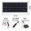 Zestaw solarny 100 W podwójny 12V USB z sterownikiem 30A /60A /100A ogniwa słoneczne Poly Solar ogniwa słoneczne dla ładowarki jacht RV 240124