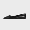 Dress Shoes Design Women Square Toe Flat With Pleated Zapatos Para Mujer Solid Color Slip-On Ladies Party Brand Chaussures Female