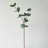 Wholesale Artificial Real Touch Eucalyptus Round Leaf Simulation Plant Green Leaves Nordic Style Decoration Home Decor wedding party table decoration 502