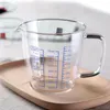 Outils de mesure tasse de lait avec micro-ondes 250ml verre pour enfants résistant à la chaleur/500ml balance de four utilisable