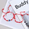 Charm Bracelets Minority Handmade Demon Eye Woven Boys & Girls Korean Style Bracelet Jewelry Accessories 7 Knots String Rope Couple Hand