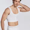 Men Gynecomastia Shaper Vest Slimming Chest Control Boobs Shapewear Corrector with Zipper Short Compression Shirt Corset Tops 240129