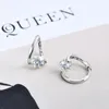 Anziw 1.0ct 6.5mm VVS1 boucles d'oreilles torsadées pour femmes 925 en argent Sterling fête Solitaire boucles d'oreilles bijoux à la mode 240131