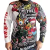 Męskie koszulki Bat Fox Motocross Jersey Long Rleeve Downhill Enduro Mountain Bike T-shirt Camiseta Mtb Maillot Ciclismo Hombre XYQS