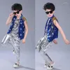 Abbigliamento da palco Abiti da ballo per bambini con paillettes Ragazze Jazz Tip-tap Top Pantaloni Ragazzo Bambino Ballo Sala da ballo Costumi da ballo per feste