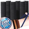 Haaraccessoires 50-200 stuks hoge elastische banden dames meisjes zwarte haarband rubberen banden paardenstaart houder scrunchies kinderen hoofdtouw hoofddeksels onderdelen