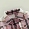 Capretto Neonato Ragazza Camicia a quadri in cotone Giacca Cappotto per neonato Inverno Primavera Autunno Caldo Capispalla spesso Vestiti per bambini 240202