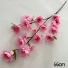 Dekorativa blommor konstgjorda blommor Silk Peach Blossom Branch Cherry Room Home Diy Decoration Plum Wedding Arrangement Accessories