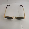 Gafas de sol con montura dorada y metálica ovalada, lentes verdes, gafas de sol para mujer, gafas de sol Sonnenbrille Sunnies, Gafas de sol UV400 con caja